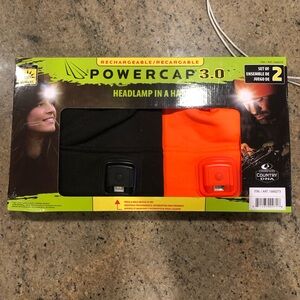 Mossy Oak Black and Orange Headlamp Hat